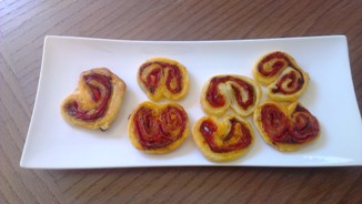 Photo Palmiers chorizo et confit (caviar) de tomate séchée